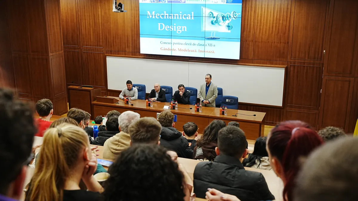 Prima ediție a concursului Mechanical Design a adus la Facultatea de Mecanică a UPT elevi de liceu din județele regiunii Vest